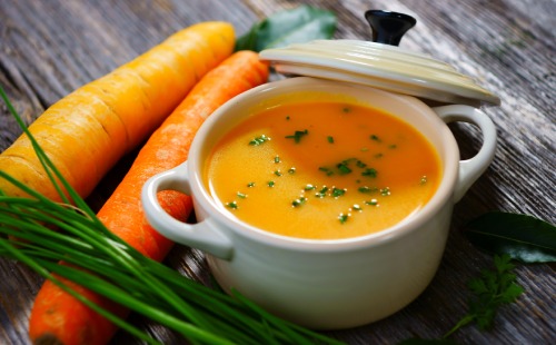 Crema de zanahoria y naranja